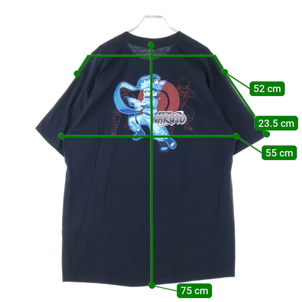 VINTAGE(ヴィンテージ) 00S NARUTO 少年ジャンプ バック少年期ナルトプリント 半袖Tシャツカットソー ブラック