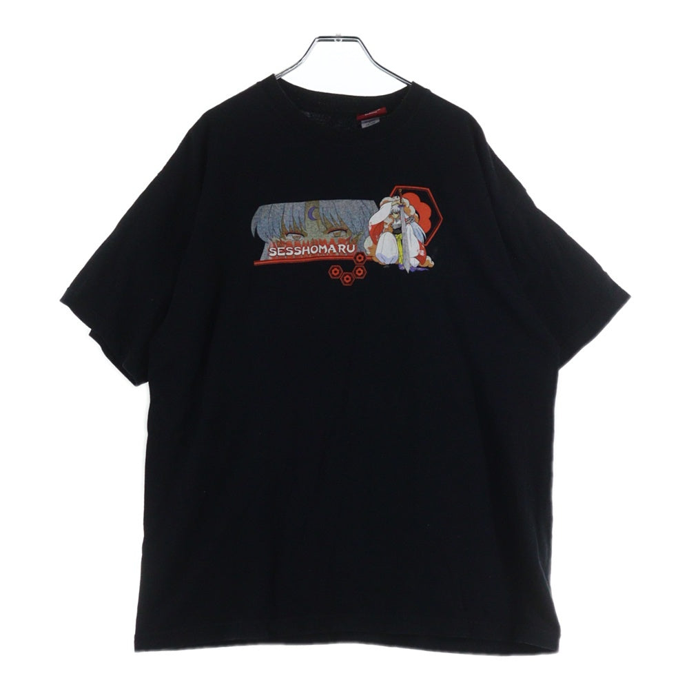 VINTAGE(ヴィンテージ) 00S 犬夜叉 プリント 半袖Tシャツカットソー ブラック
