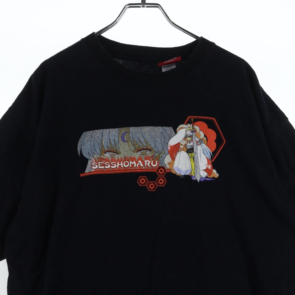 VINTAGE(ヴィンテージ) 00S 犬夜叉 プリント 半袖Tシャツカットソー ブラック