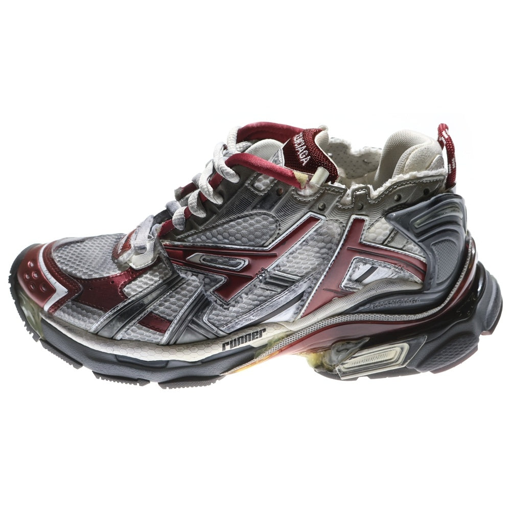 BALENCIAGA(バレンシアガ) RUNNER SNEAKER ランナー ダメージ加工 ローカットスニーカー グレー 677403
