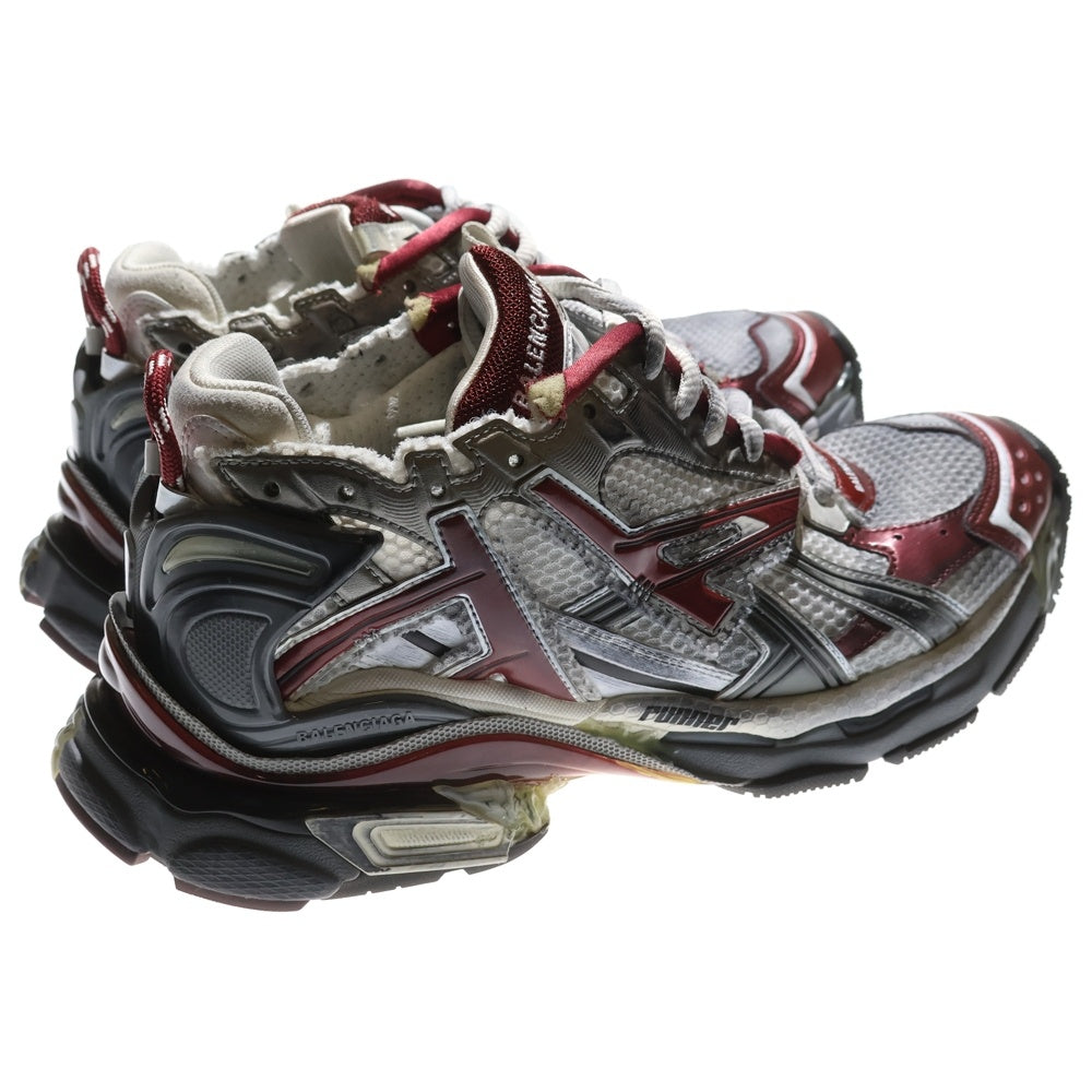 BALENCIAGA(バレンシアガ) RUNNER SNEAKER ランナー ダメージ加工 ローカットスニーカー グレー 677403