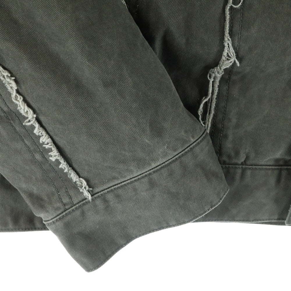 NOMANUAL(ノーマニュアル) キャンバス地 トラッカージャケット カーキ NM63JK04M1