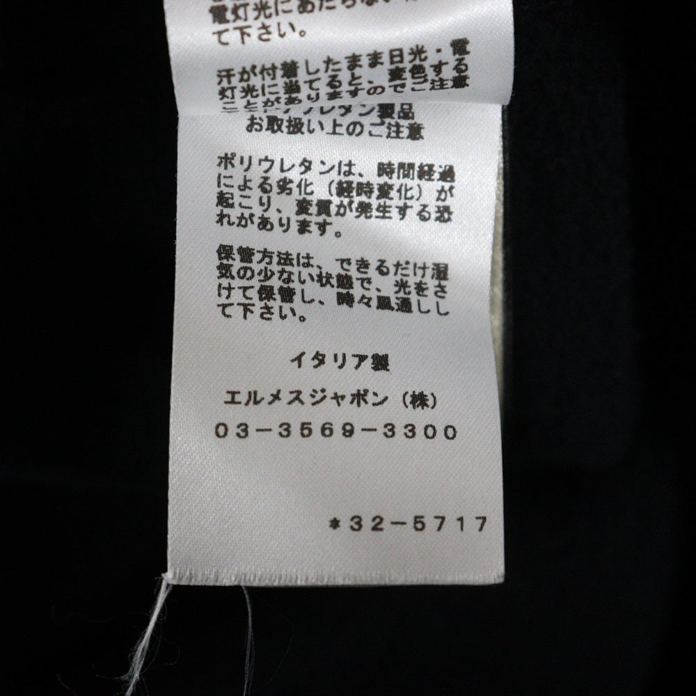 HERMES(エルメス) アームサイドラインスウェットプルオーバーパーカー ブラック