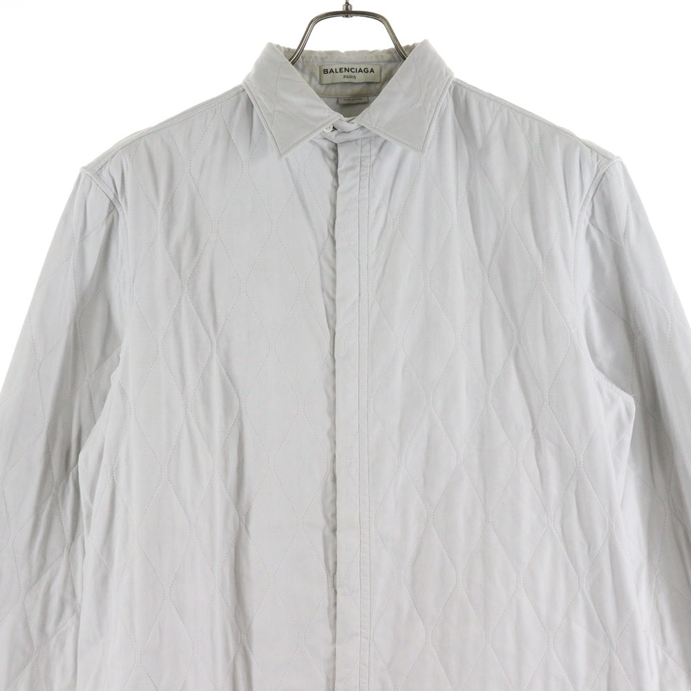 BALENCIAGA(バレンシアガ) 16AW 中綿キルティングジップジャケット ホワイト 430752 TCB10