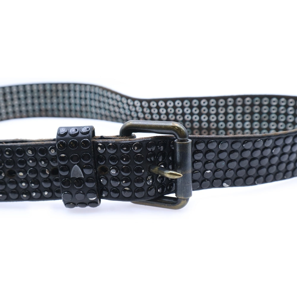 HTC(エイチティーシー) 5連サークルスタッズレザーベルト ブラック