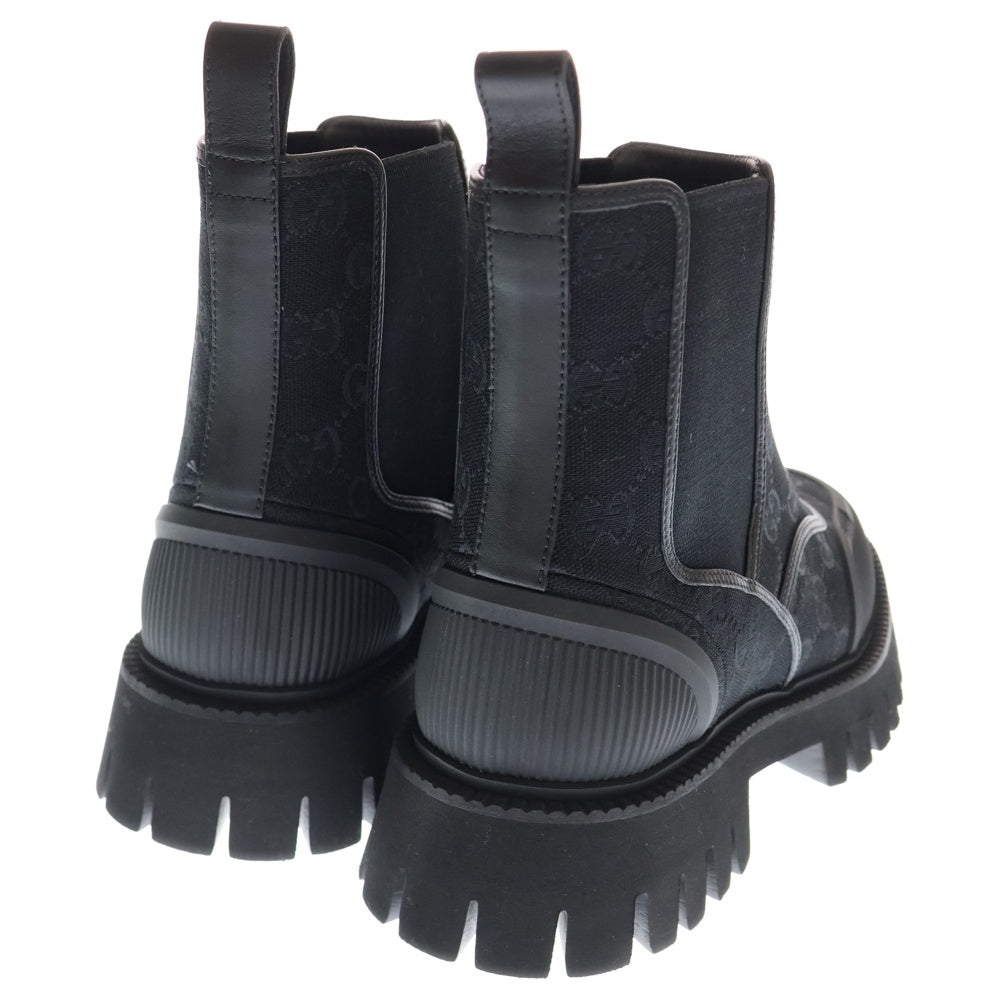 GUCCI(グッチ) GG柄サイドゴアブーツ 7397777 ブラック