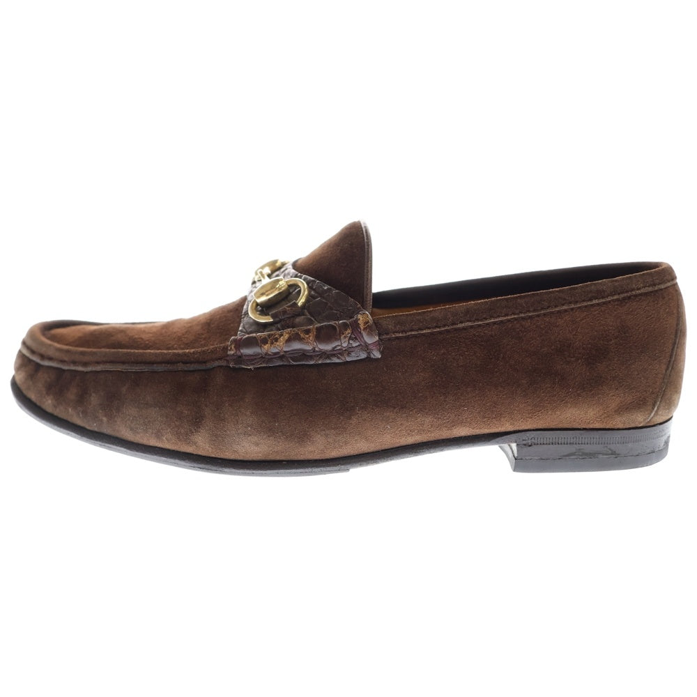 GUCCI(グッチ) ホースビットローファー スリッポン シューズ 155182 ブラウン