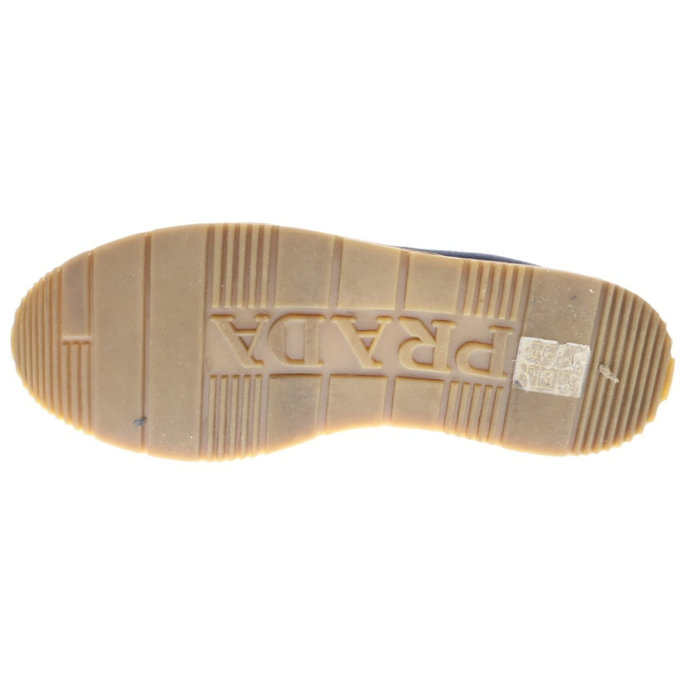 PRADA(プラダ) スエードレザーヒールローファー シューズ ネイビー レディース