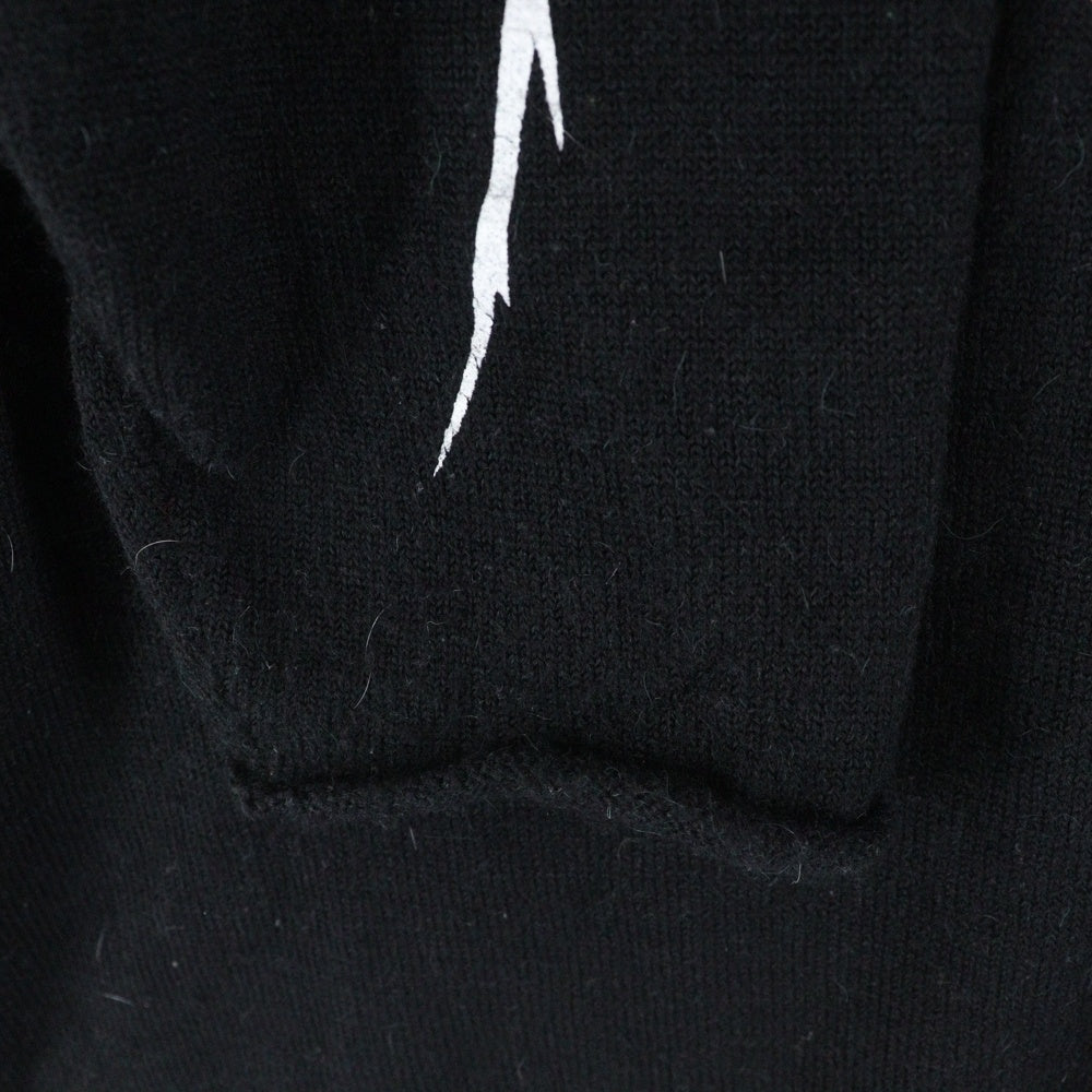 VETEMENTS(ヴェトモン) DOMINIUM IN RECTUM KNIT プリント ハーフジップ ニット セーター UAH20KN609 ブラック