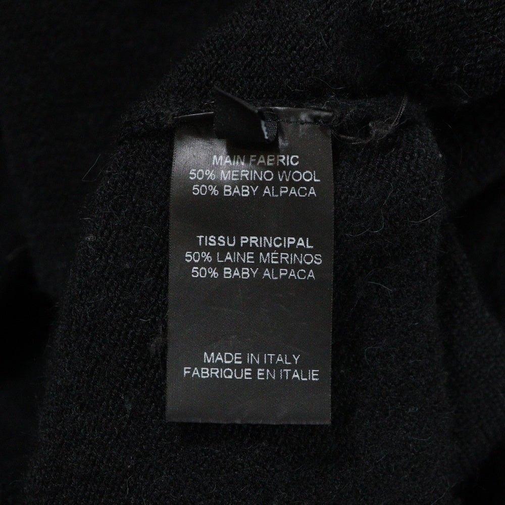 VETEMENTS(ヴェトモン) DOMINIUM IN RECTUM KNIT プリント ハーフジップ ニット セーター UAH20KN609 ブラック