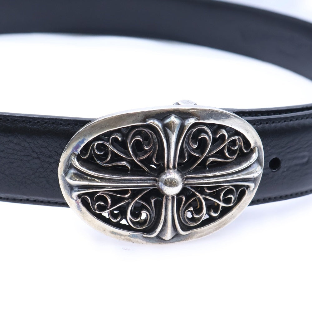 CHROME HEARTS(クロムハーツ) OVAL CROSS STRAP1.5クラシックオーバルクロスバックル レザーベルト