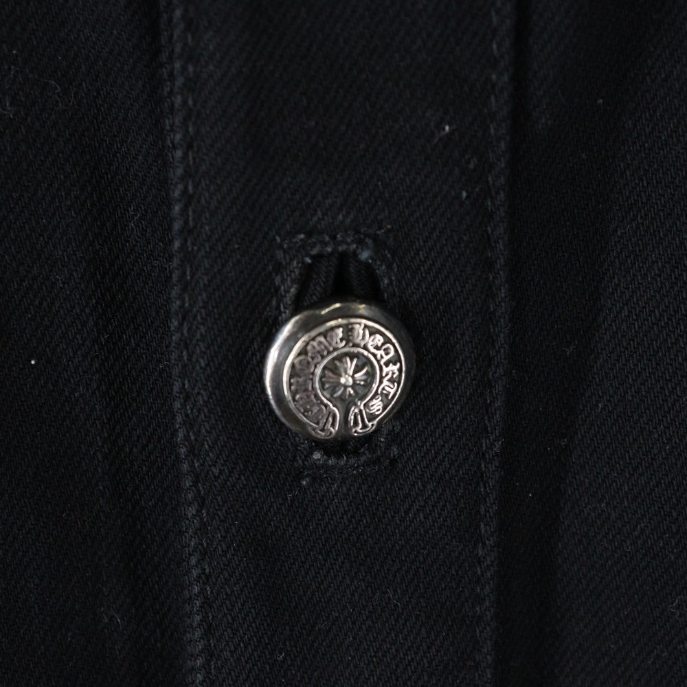 CHROME HEARTS(クロムハーツ) OLD CROSS PATCH FLARE DENIM JKT オールド クロスパッチ フレアニー ブラックデニムジャケット