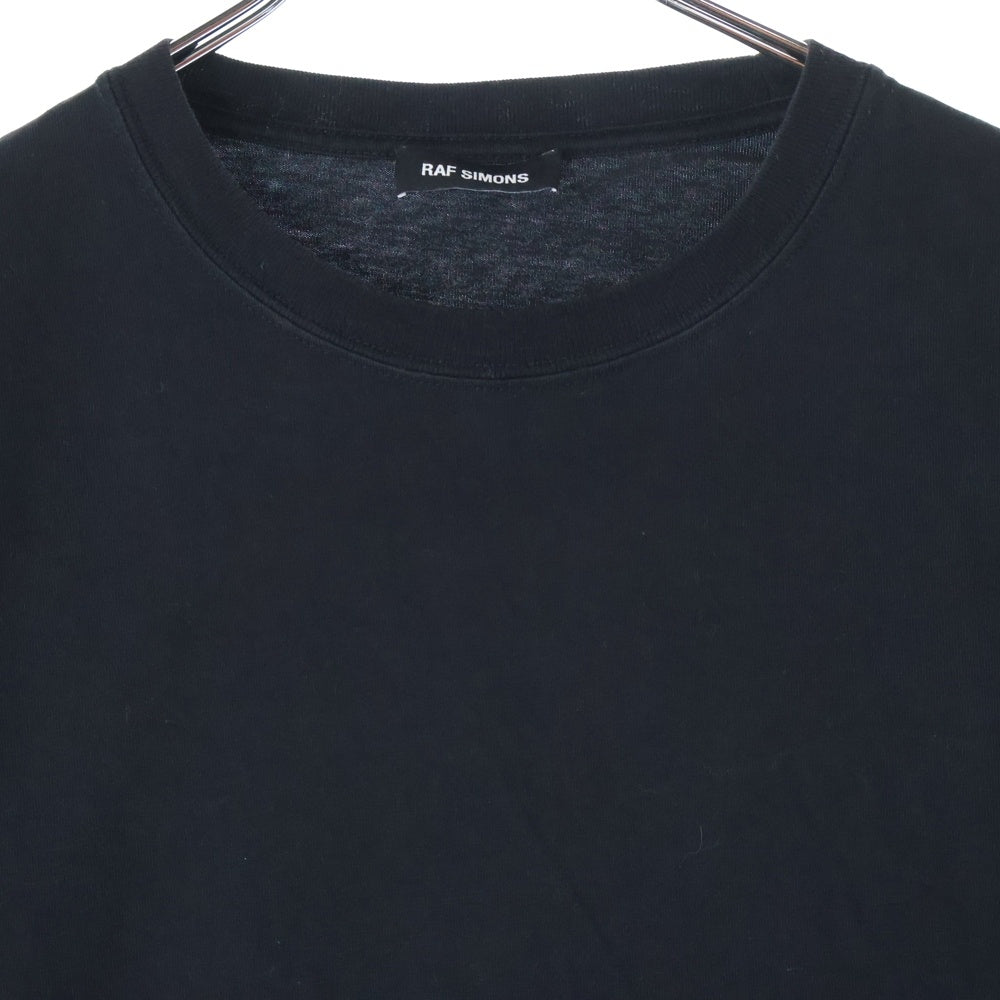 RAF SIMONS(ラフシモンズ) 18SS FLOWERS PS REGULAR FIT TEE 権力の美学 フラワーズ プリント 半袖Tシャツカットソー ブラック 181-121