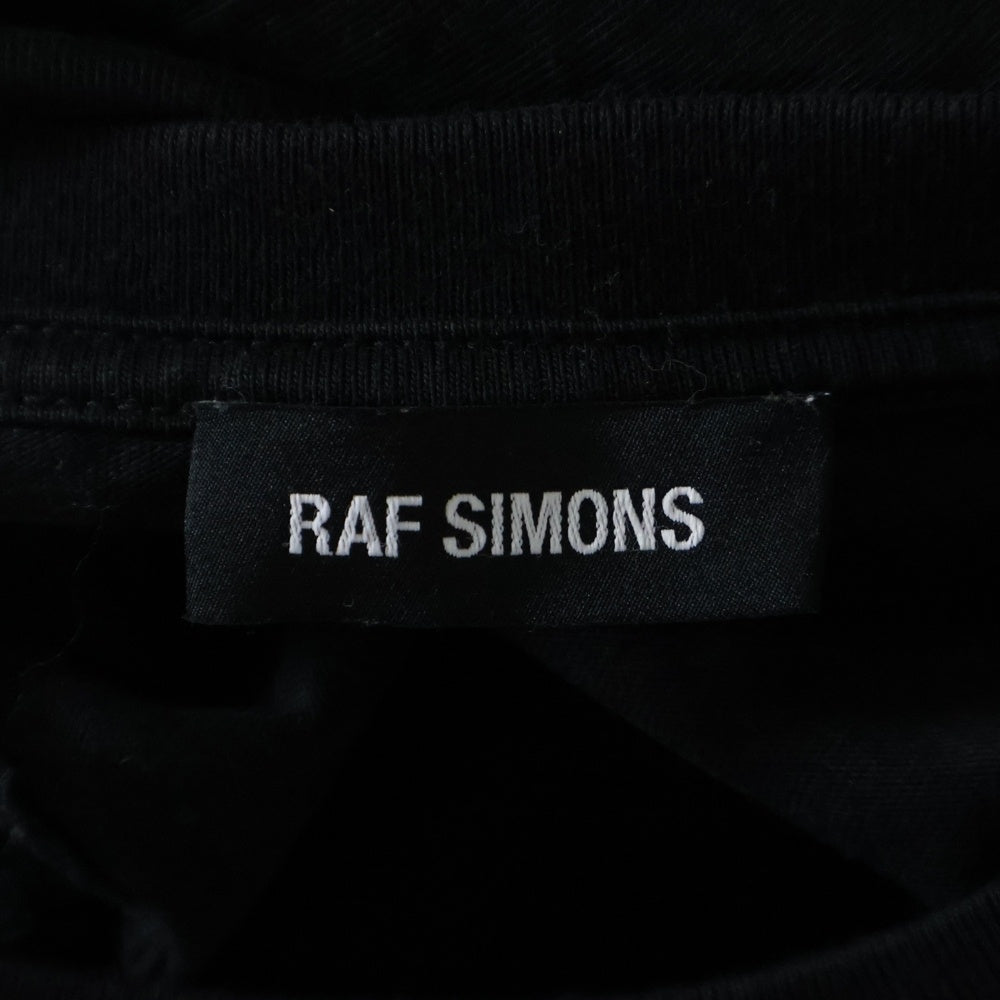 RAF SIMONS(ラフシモンズ) 18SS FLOWERS PS REGULAR FIT TEE 権力の美学 フラワーズ プリント 半袖Tシャツカットソー ブラック 181-121