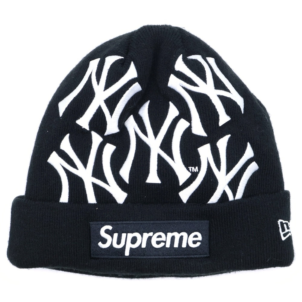 SUPREME(シュプリーム) 21AW New York Yankees Box Logo Beanieニューヨークヤンキースボックスロゴビーニー ブラック