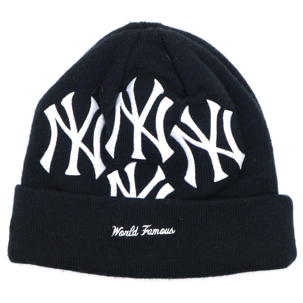 SUPREME(シュプリーム) 21AW New York Yankees Box Logo Beanieニューヨークヤンキースボックスロゴビーニー ブラック