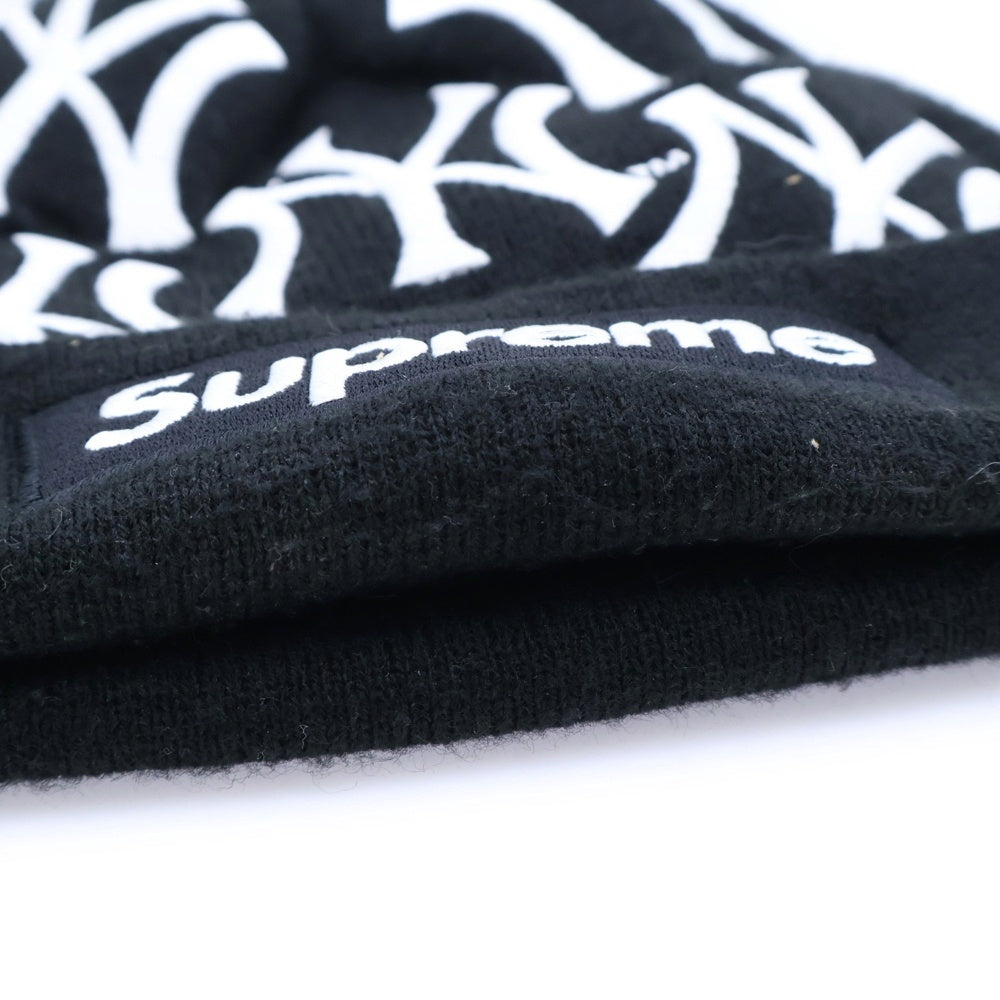 SUPREME(シュプリーム) 21AW New York Yankees Box Logo Beanieニューヨークヤンキースボックスロゴビーニー ブラック
