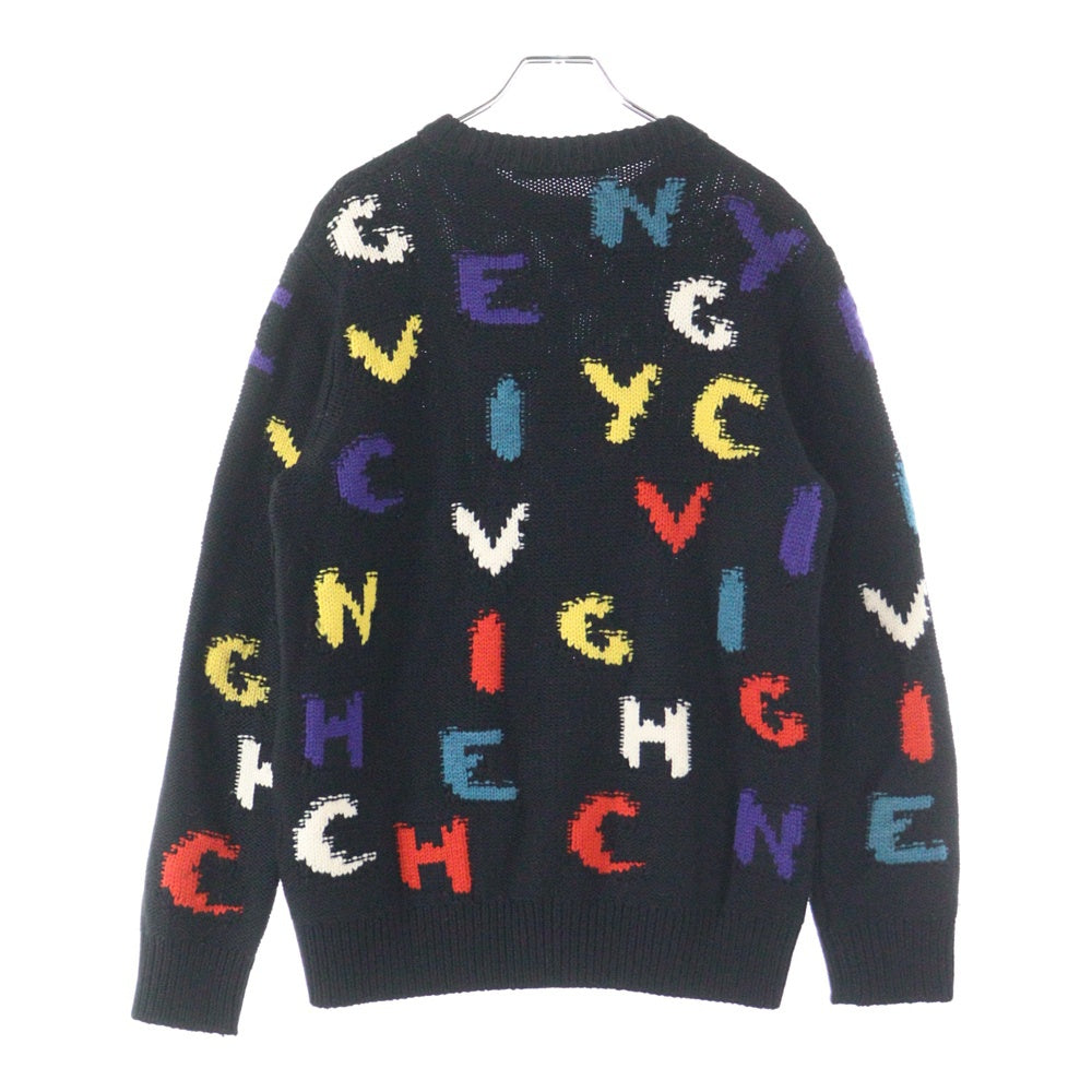GIVENCHY(ジバンシィ) 総柄ロゴ ニットセーター ブラック BM906J4Y2J