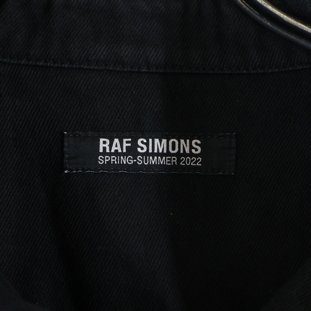 RAF SIMONS(ラフシモンズ) 22SS BIG FIT DENIM SHIRT JACKET オーバーサイズ デニムシャツ ジャケット ブラック 221-M243