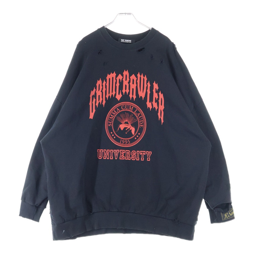 RAF SIMONS(ラフシモンズ) 22SS DESTROYED CREWNECK デストロイ クルー 