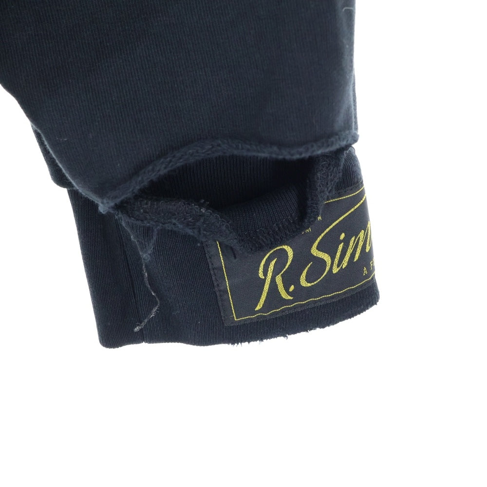 RAF SIMONS(ラフシモンズ) 22SS DESTROYED CREWNECK デストロイ クルーネックスウェットトレーナー ブラック 221-M168 19003-0099