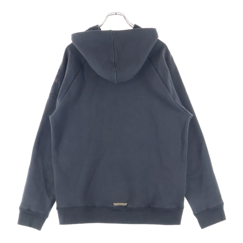 CHROME HEARTS(クロムハーツ) NOT HD PLVR GYN U PAPER JAM ラベル付き 袖クロスパッチ プルオーバーパーカー ブラック