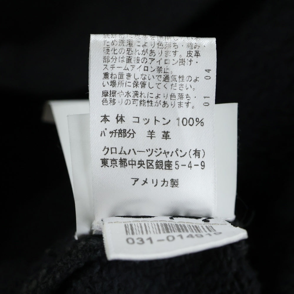 CHROME HEARTS(クロムハーツ) NOT HD PLVR GYN U PAPER JAM ラベル付き 袖クロスパッチ プルオーバーパーカー ブラック