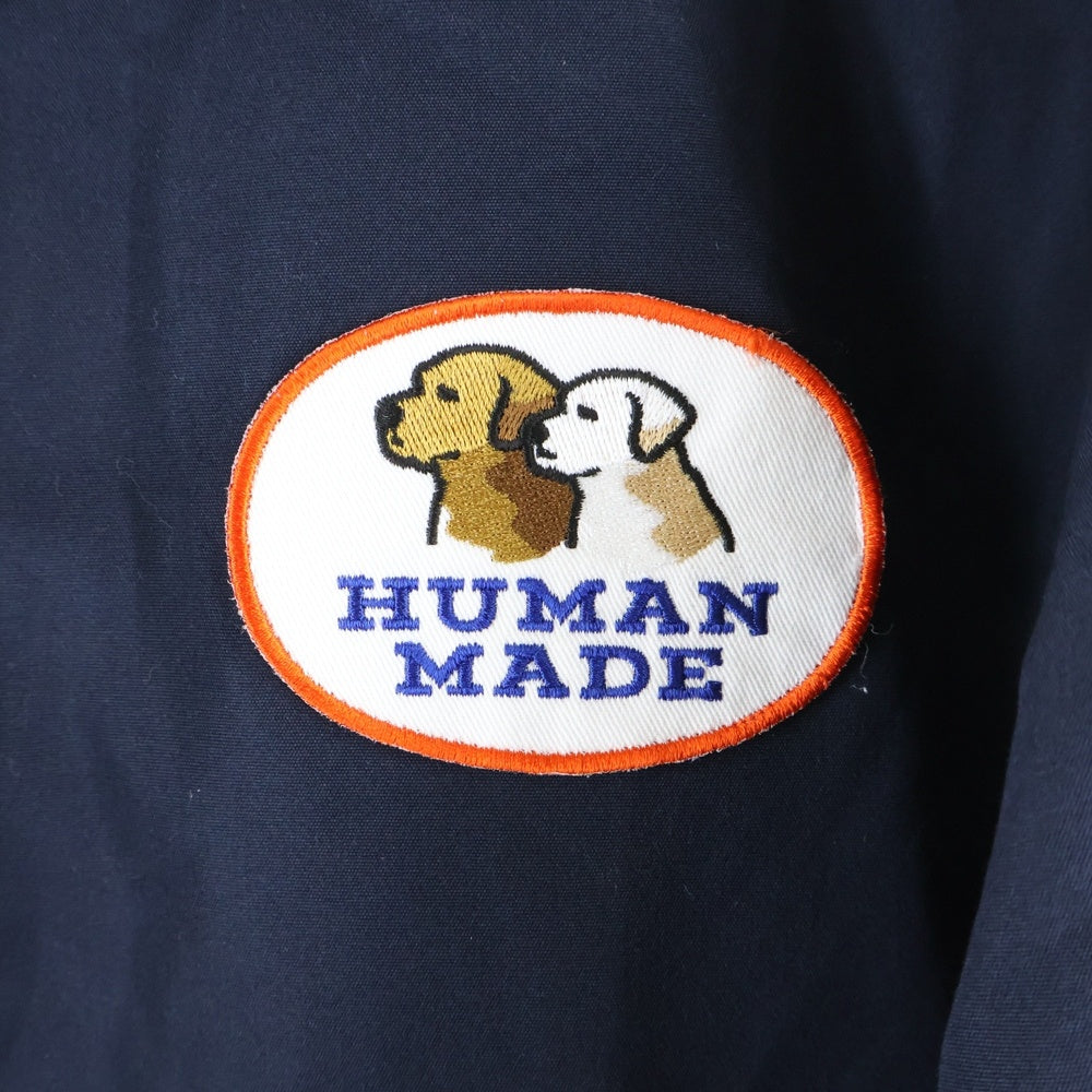 HUMAN MADE(ヒューマンメイド) ロゴワッペン ジップアップジャケット バックロゴプリント ネイビー