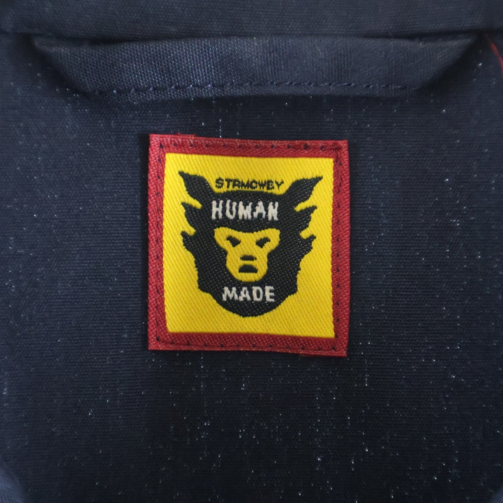 HUMAN MADE(ヒューマンメイド) ロゴワッペン ジップアップジャケット バックロゴプリント ネイビー