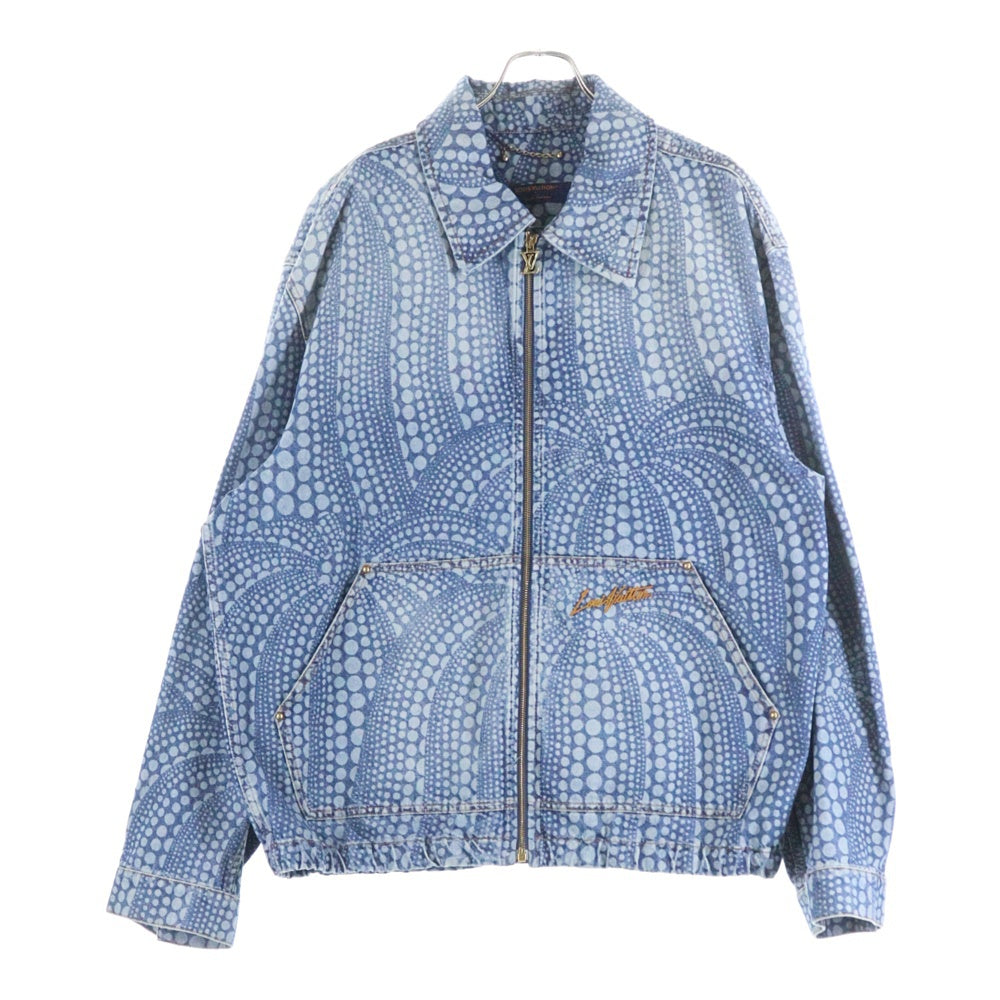 LOUIS VUITTON(ルイヴィトン) 23AW×YK Zipup Denim Bluzon Dot RM232H YN3 HOA30W 草間彌生 ドット柄ジップアップデニムブルゾンジャケット インディゴ
