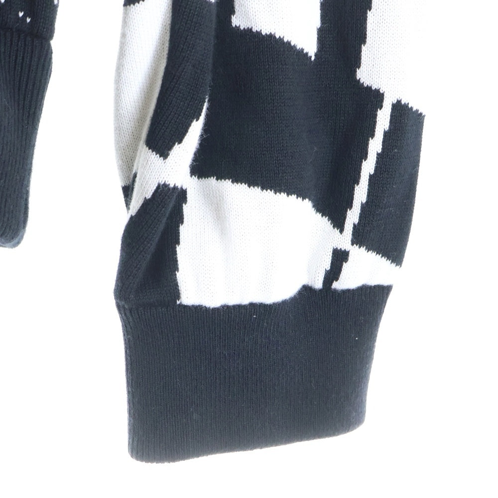 LOUIS VUITTON(ルイヴィトン) 23SS パリコラージュジャカードプルオーバーパーカー ブラック/ホワイト RM231 TB7 HON82W