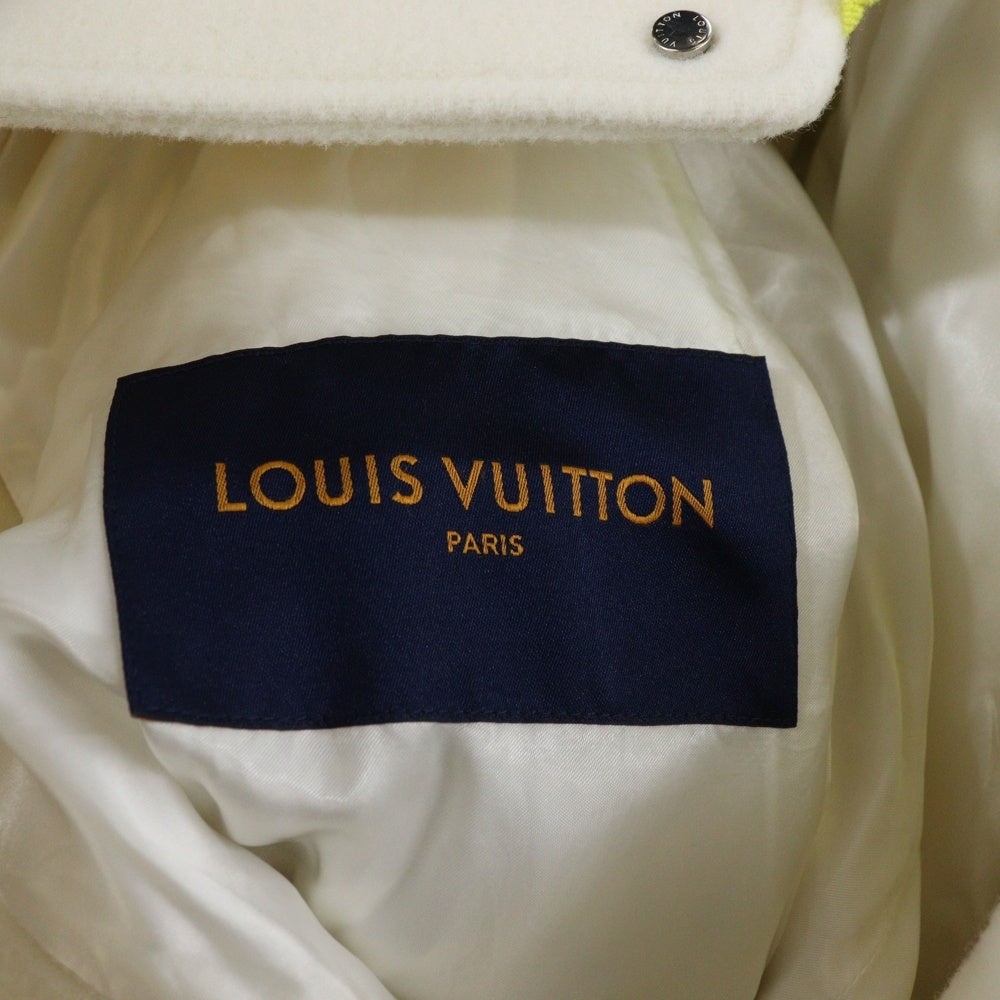 LOUIS VUITTON(ルイヴィトン) 23SS モノグラムプレイグラウンドバーシティブルゾンスタジアムジャケット RM231 YJ3 HOL62E ホワイト/イエロー