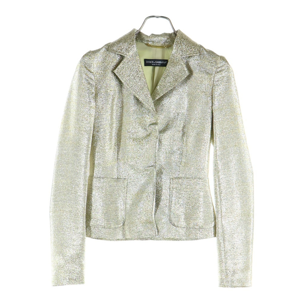 DOLCE & GABBANA(ドルチェアンドガッバーナ) ラメショート丈テーラードジャケット ゴールド J 388 UMB6