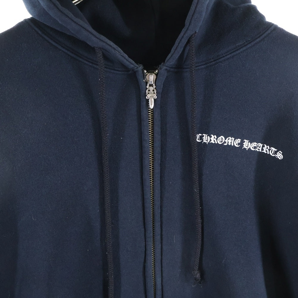 CHROME HEARTS(クロムハーツ) OLD CH PLUS オールド CHプラスバックブリント 裏地サーマル ジップパーカー ブラック