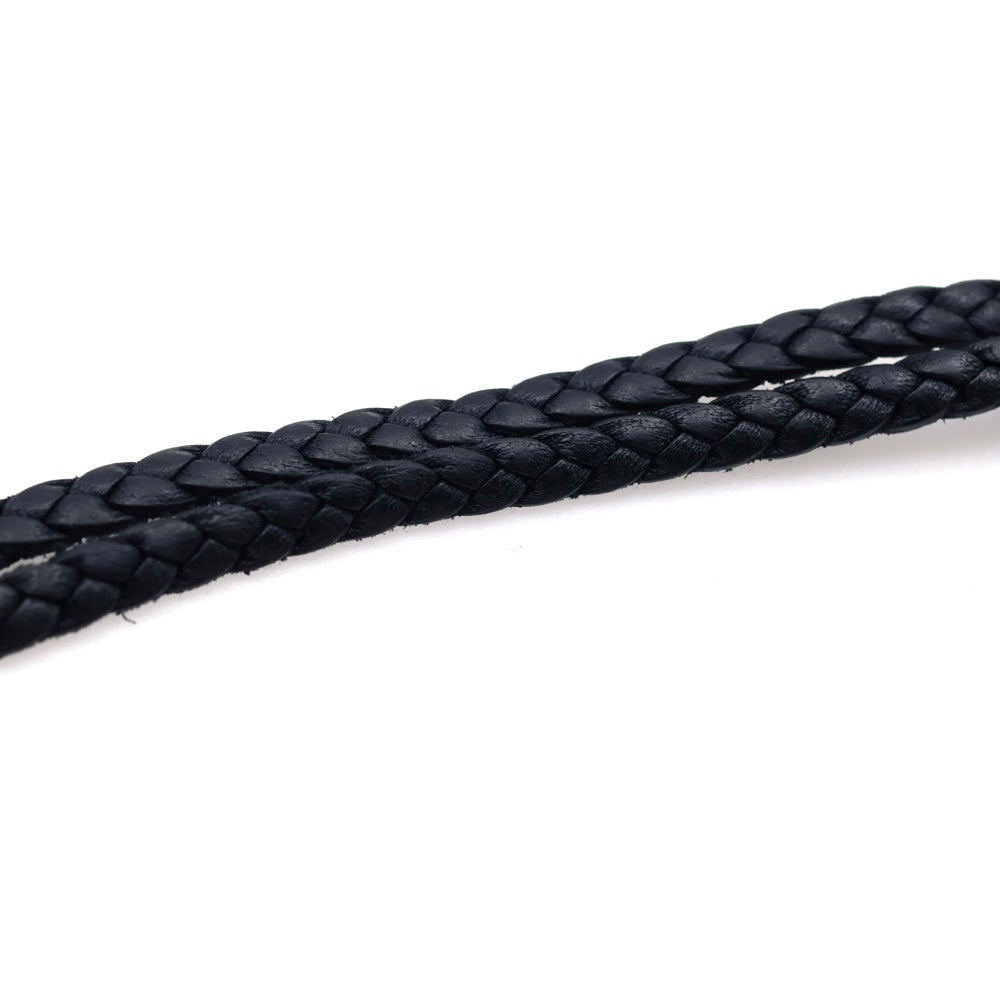 CHROME HEARTS(クロムハーツ) LEATHER BRAID スクロールレザーブレード シルバーネックレス