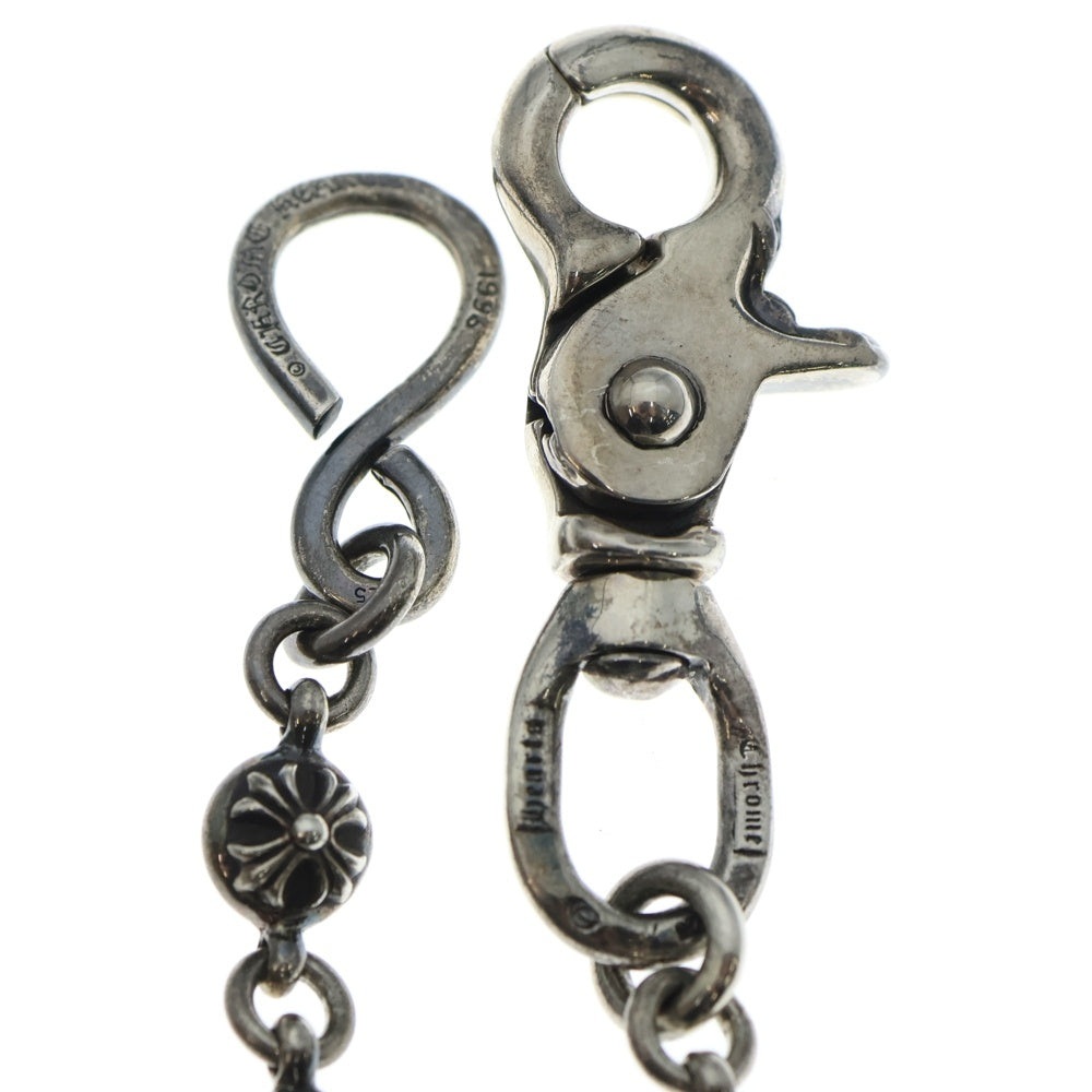 CHROME HEARTS(クロムハーツ) 2BALL LONG-S/1クリップロング#2クロスボール ウォレットチェーン シルバー BCA386