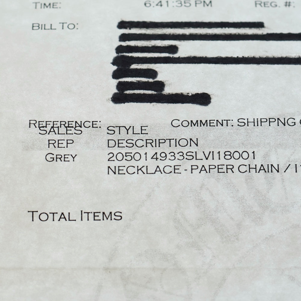 CHROME HEARTS(クロムハーツ) PAPER CHAIN 18 ペーパーチェーンネックレス 18inch シルバー BCA086