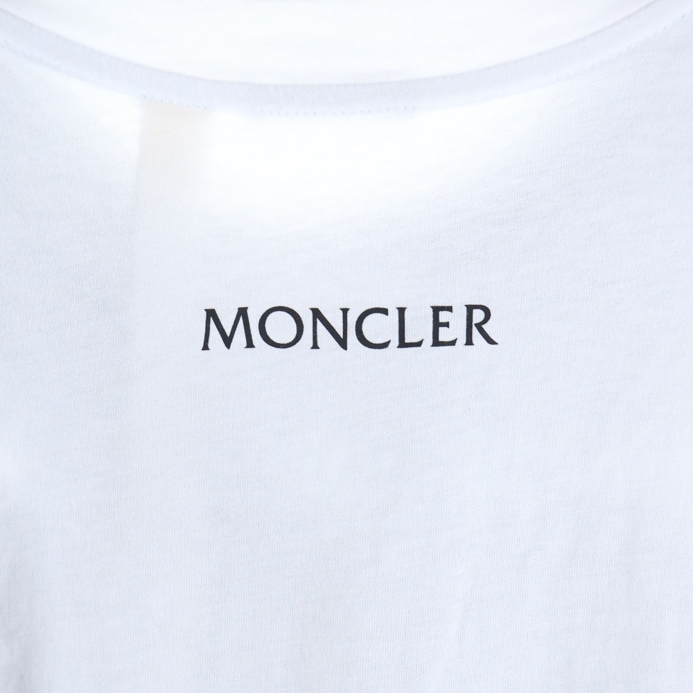 MONCLER GENIUS(モンクレール ジーニアス) ×A$AP Rocky キルティングプリントパターン クルーネック長袖Tシャツカットソー ブラック/ホワイト K24048D00001 89AYW