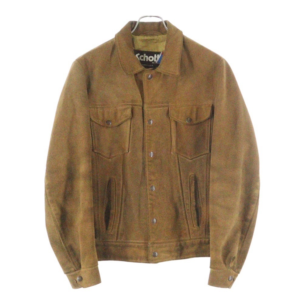 SCHOTT(ショット) スエードレザー トラッカージャケット ブラウン