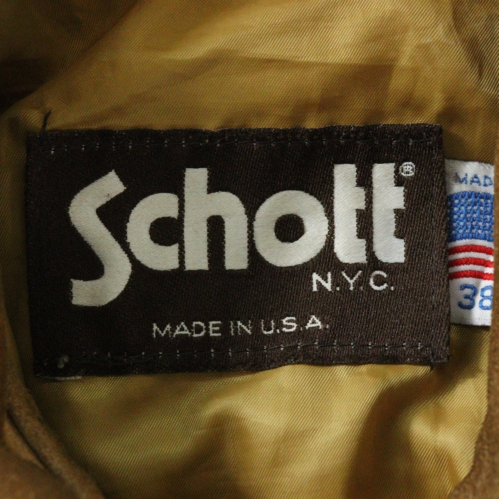 SCHOTT(ショット) スエードレザー トラッカージャケット ブラウン