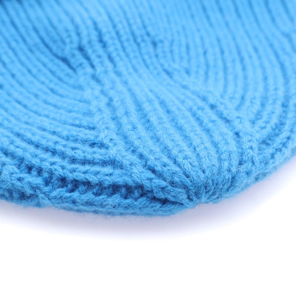 Acne Studios(アクネ ストゥディオズ) ラージFACEロゴ ビーニー ニット帽 ブルー FA-UX-HATS000063