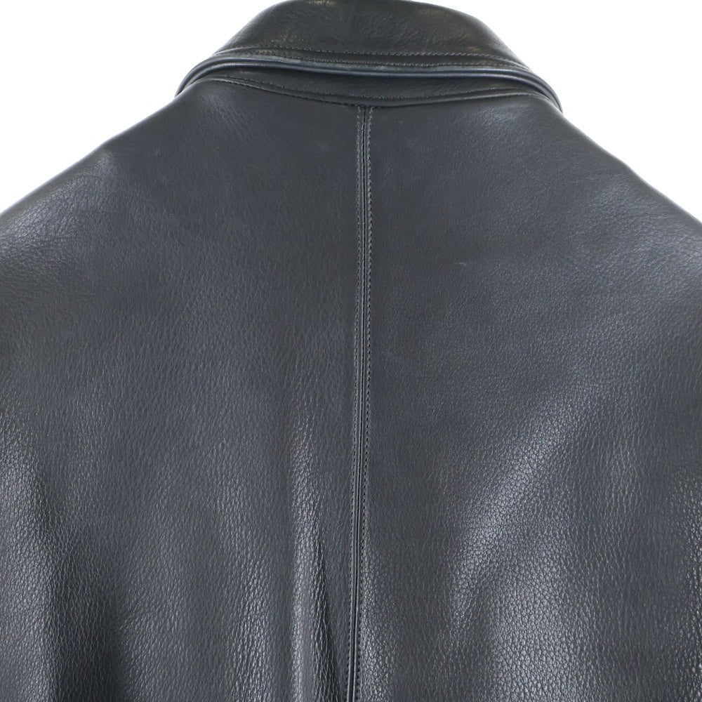 CHROME HEARTS(クロムハーツ) クロスパッチ スモールCH カスタム カバーオールレザージャケット ブラック