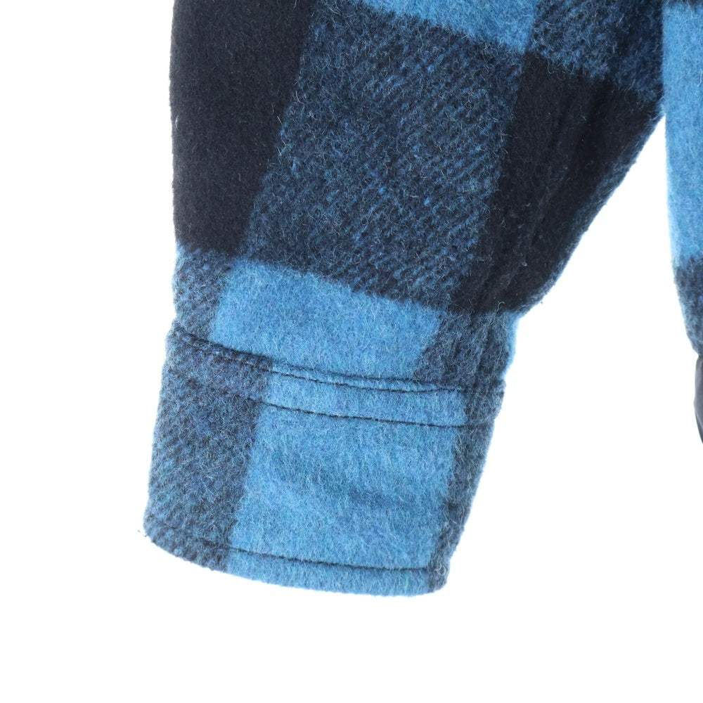 N21 numero ventuno(ヌメロ ヴェントゥーノ) ブロックチェックウール長袖シャツ 20AU-G071-3168 ブルー
