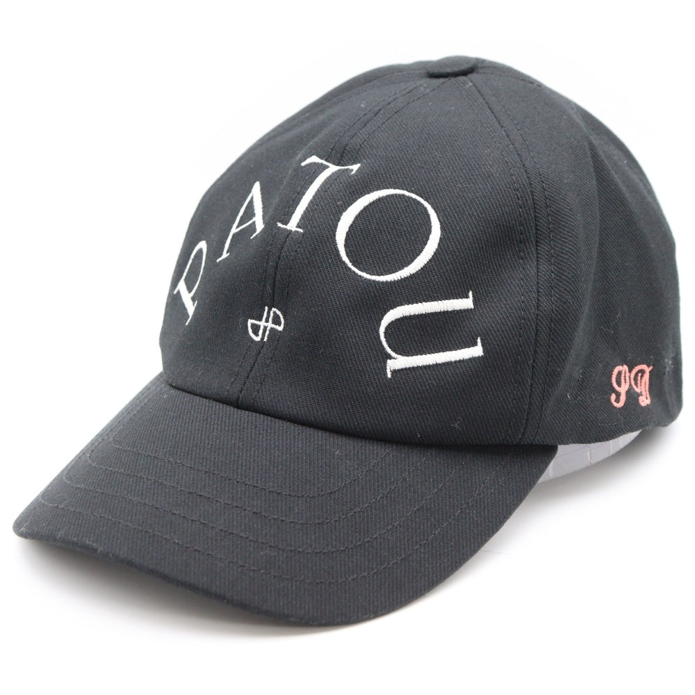 PATOU(パトゥー) ロゴ刺繍エンブロイダリーベースボールキャップ ブラック 24PM-AC0680182