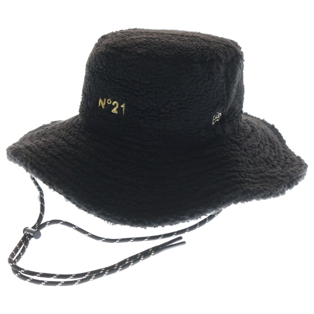 NEW ERA × N21(numero ventuno) / バケットハット/--/ポリエステル/BLK/レディース N21 numero ventuno(ヌメロ ヴェントゥーノ) ×NEW ERA ボアフリース