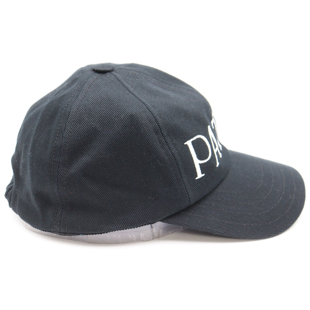 PATOU(パトゥー) ロゴ刺繍6パネルキャップ ブラック