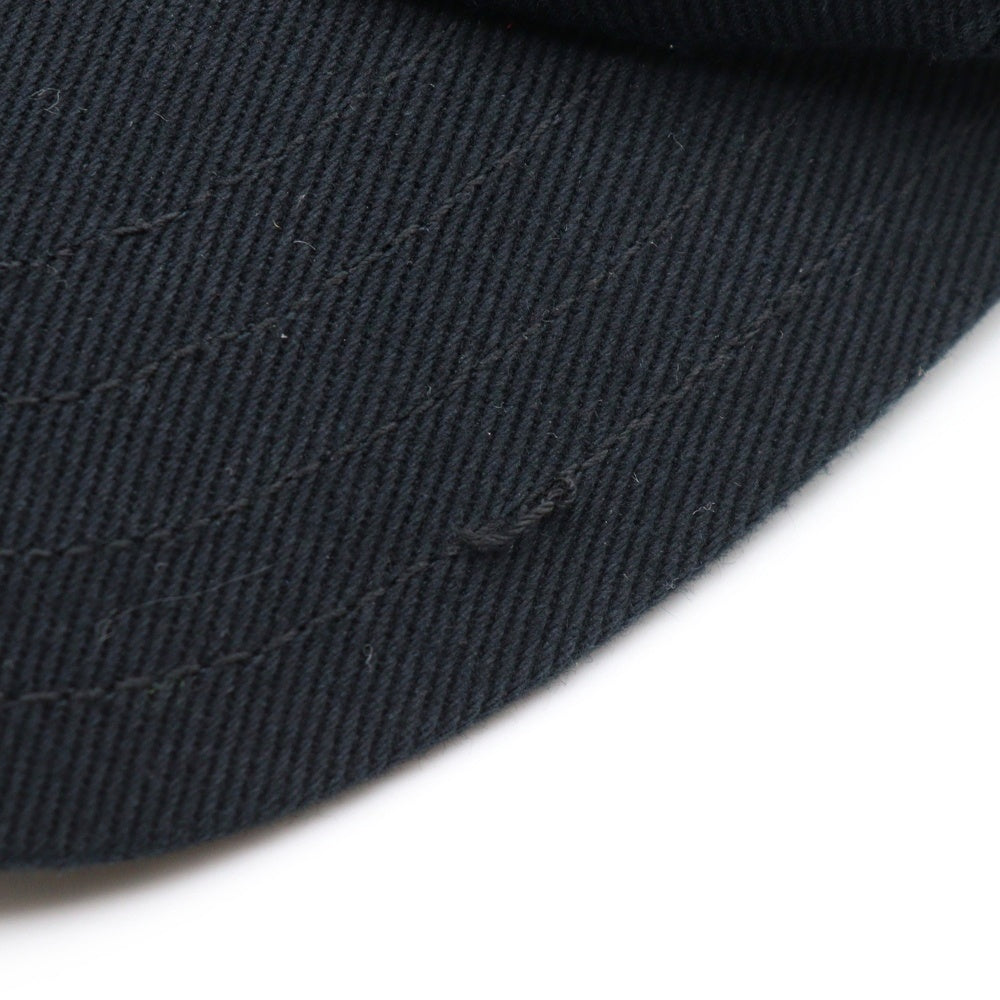 PATOU(パトゥー) ロゴ刺繍6パネルキャップ ブラック