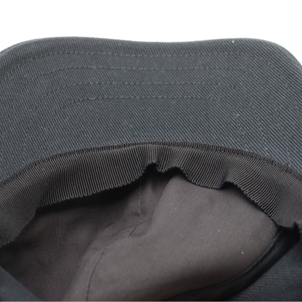 PATOU(パトゥー) ロゴ刺繍6パネルキャップ ブラック