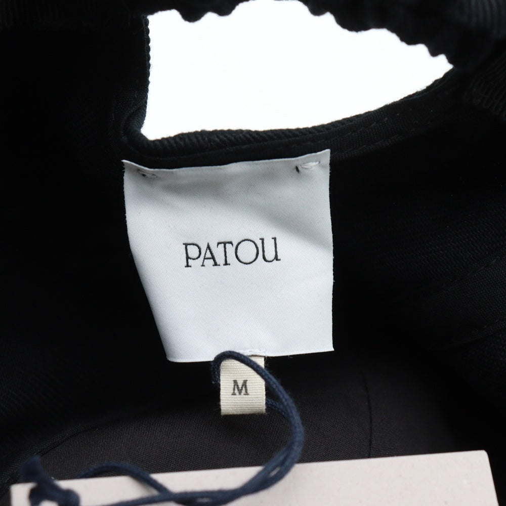 PATOU(パトゥー) ロゴ刺繍6パネルキャップ ブラック