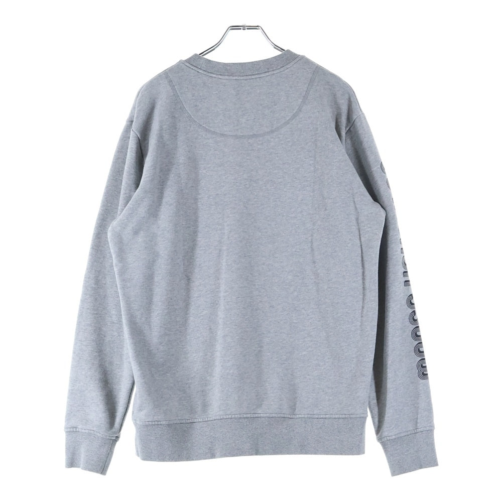 MOOSE KNUCKLES(ムースナックルズ) ロゴプリントクルーネックスウェットトレーナー グレー